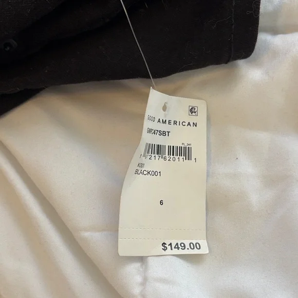 Good American Black Good Waist Palazzo Crop Jeans - Picture 6 of 6